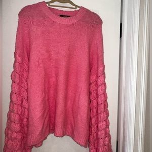 Pink fluffy sweater